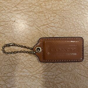 Coach Brown Leather Keychain